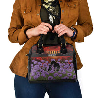 Personalised ANZAC Day Shoulder Handbag Remembering the Animals of War