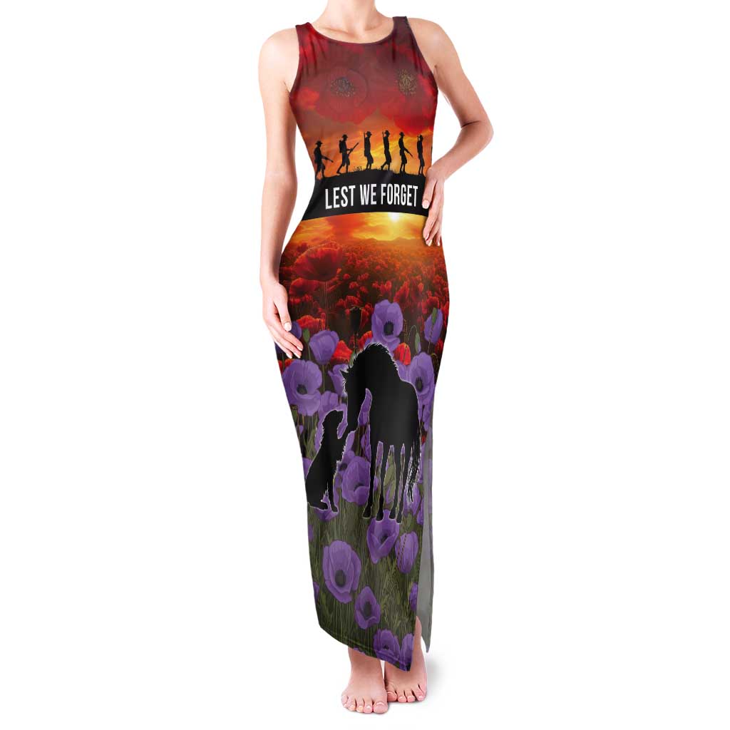 Personalised ANZAC Day Tank Maxi Dress Remembering the Animals of War