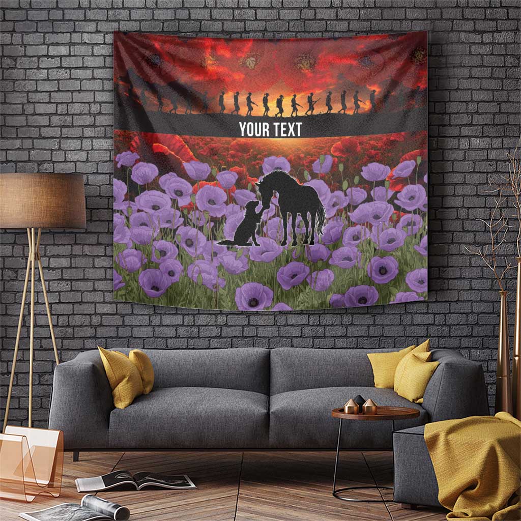 Personalised ANZAC Day Tapestry Remembering the Animals of War