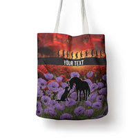 Personalised ANZAC Day Tote Bag Remembering the Animals of War