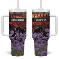 Personalised ANZAC Day Tumbler With Handle Remembering the Animals of War