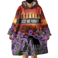 Personalised ANZAC Day Wearable Blanket Hoodie Remembering the Animals of War