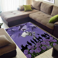 ANZAC Day Area Rug Lest We Forget the Animals Too