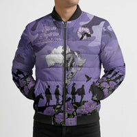 ANZAC Day Bomber Puffer Jacket Lest We Forget the Animals Too