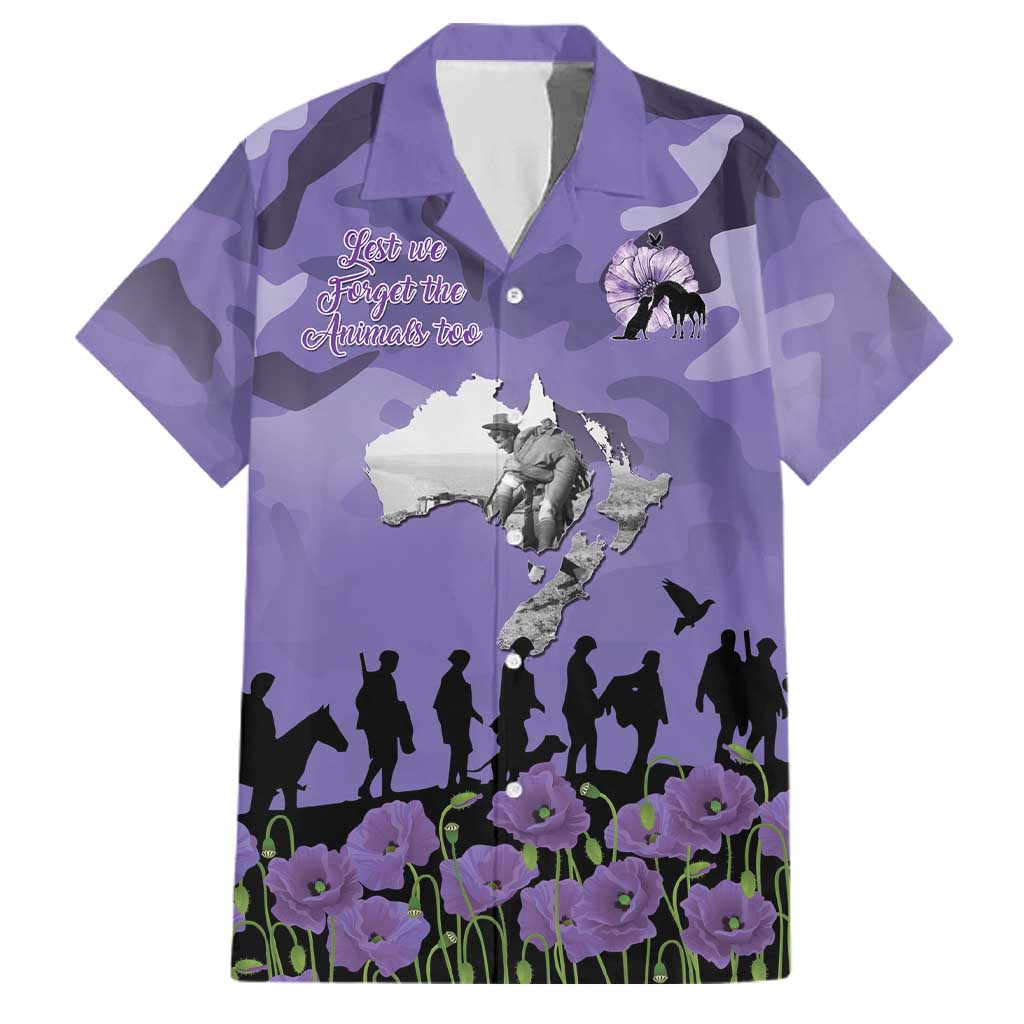 ANZAC Day Family Matching Summer Maxi Dress and Hawaiian Shirt Lest We Forget the Animals Too