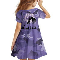 ANZAC Day Kid Short Sleeve Dress Lest We Forget the Animals Too