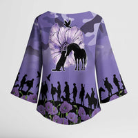 ANZAC Day Kimono Sleeve Blouse Lest We Forget the Animals Too