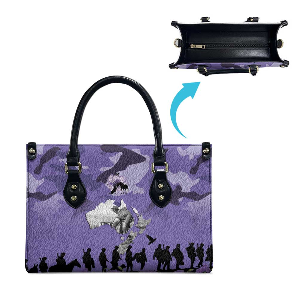 ANZAC Day Leather Bag Lest We Forget the Animals Too
