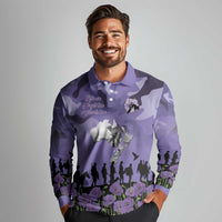 ANZAC Day Long Sleeve Polo Shirt Lest We Forget the Animals Too