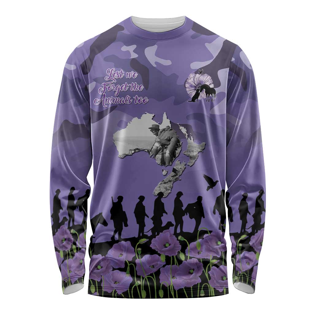 ANZAC Day Long Sleeve Shirt Lest We Forget the Animals Too