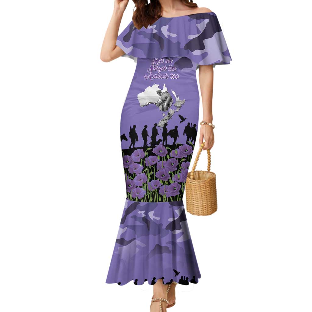 ANZAC Day Mermaid Dress Lest We Forget the Animals Too