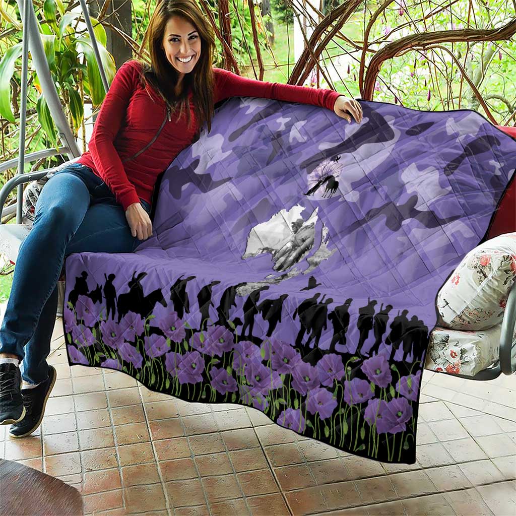 ANZAC Day Quilt Lest We Forget the Animals Too