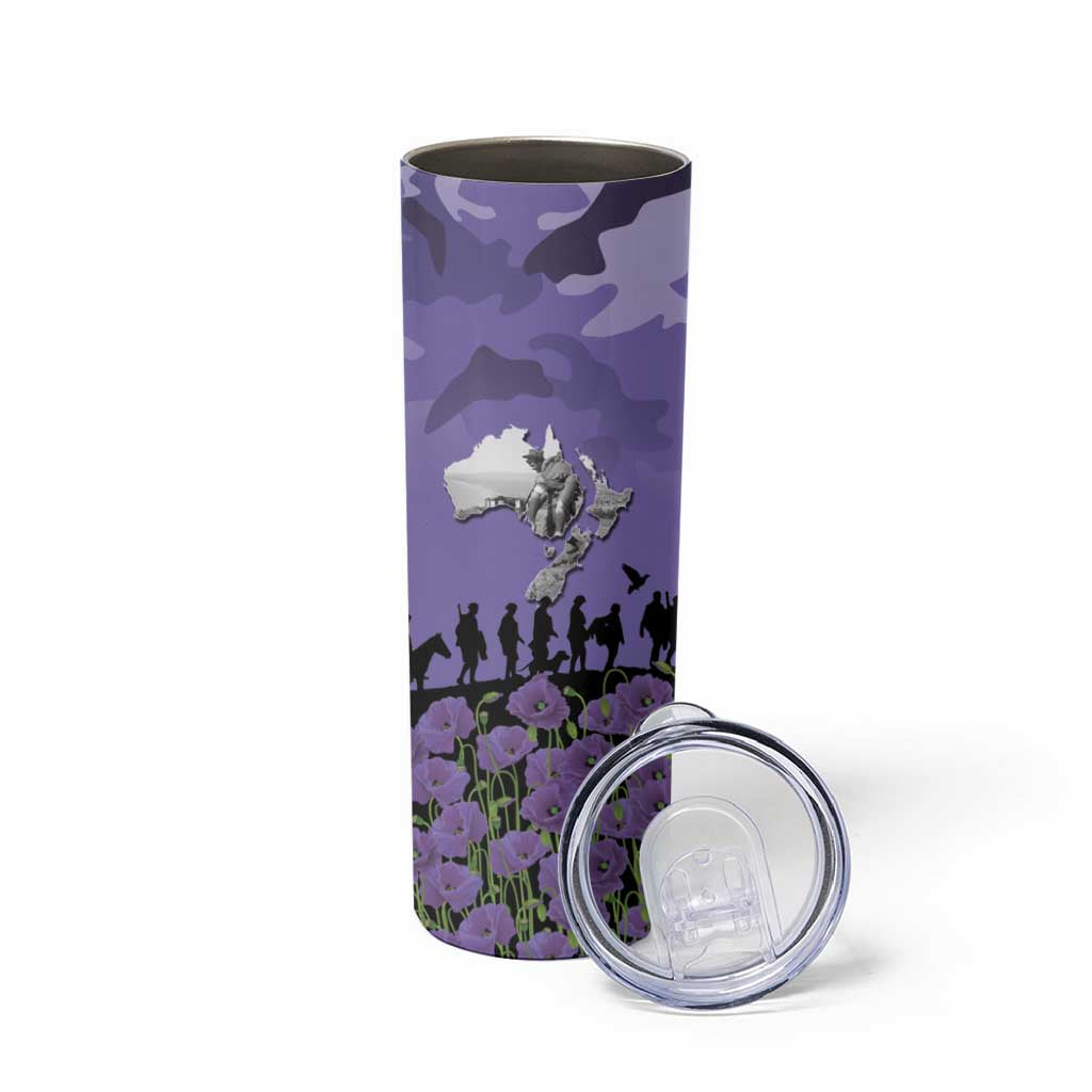 ANZAC Day Skinny Tumbler Lest We Forget the Animals Too