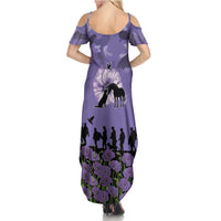 ANZAC Day Summer Maxi Dress Lest We Forget the Animals Too