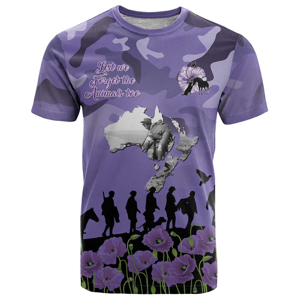 ANZAC Day T Shirt Lest We Forget the Animals Too