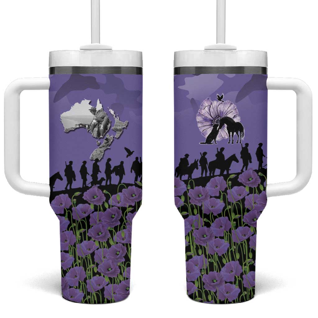 ANZAC Day Tumbler With Handle Lest We Forget the Animals Too