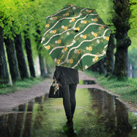 Hawaiian Pikake Maile Lei Umbrella Tiare Hibiscus Kalo Palapalai Leaf Green