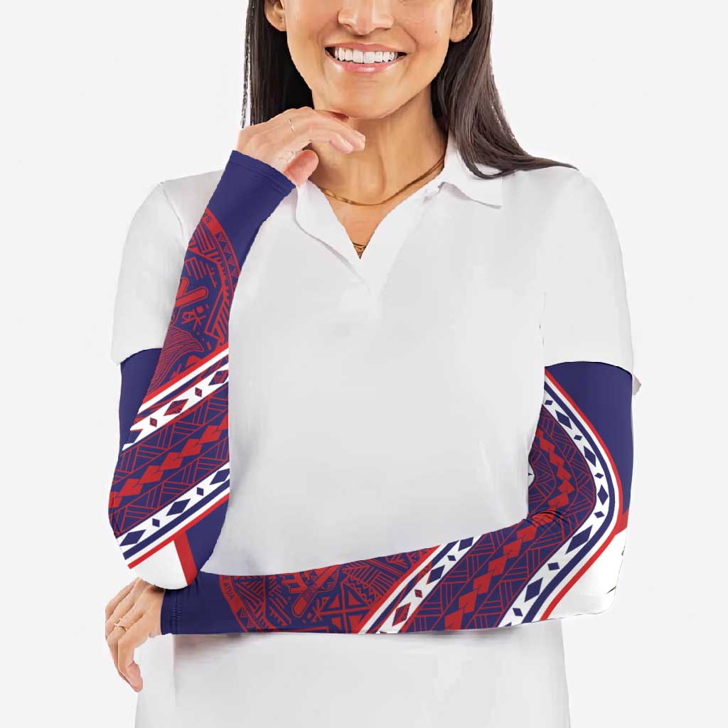 American Samoa Flag Day Arm Sleeves Polynesian Tribal Tattoo Eagle Art