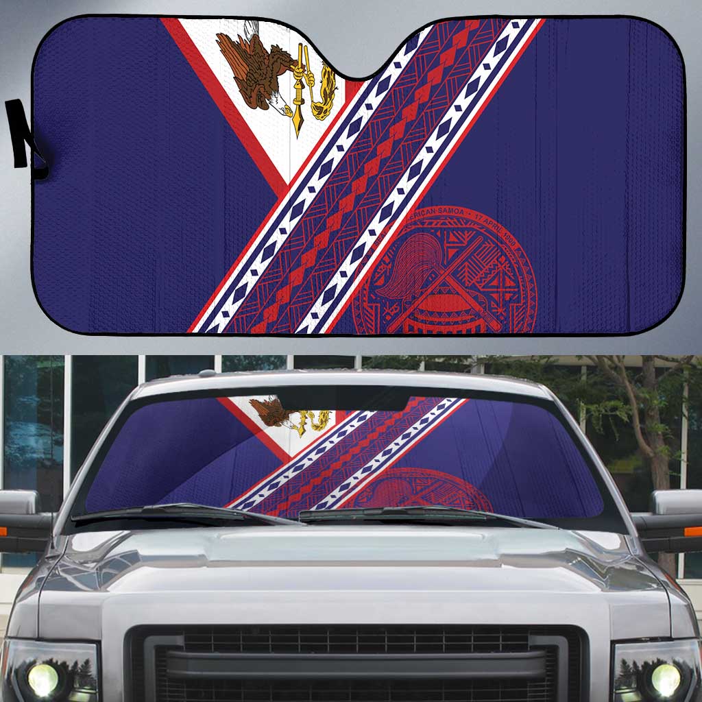 American Samoa Flag Day Auto Sun Shade Polynesian Tribal Tattoo Eagle Art