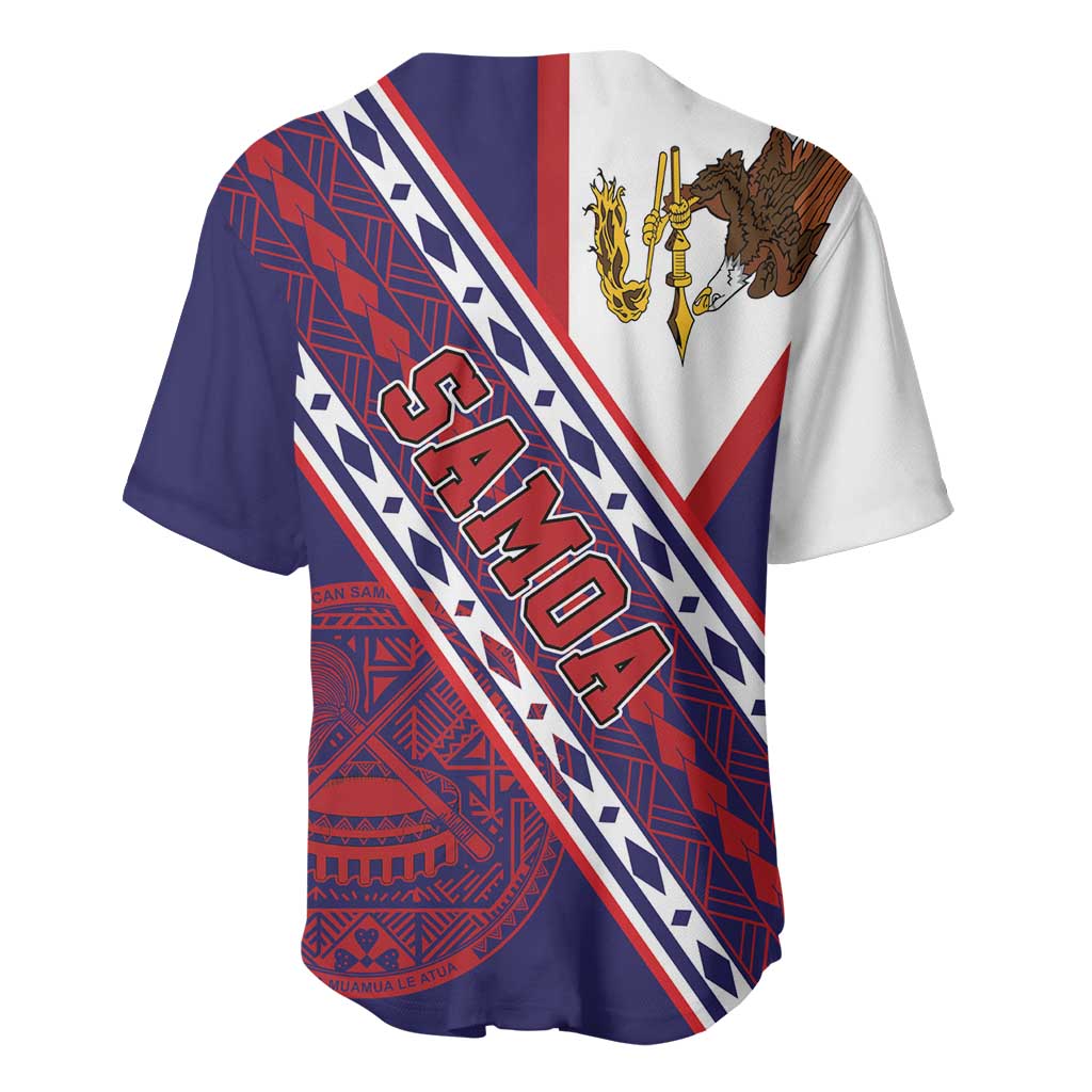 American Samoa Flag Day Baseball Jersey Polynesian Tribal Tattoo Eagle Art