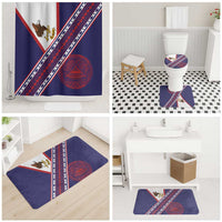American Samoa Flag Day Bathroom Set Polynesian Tribal Tattoo Eagle Art