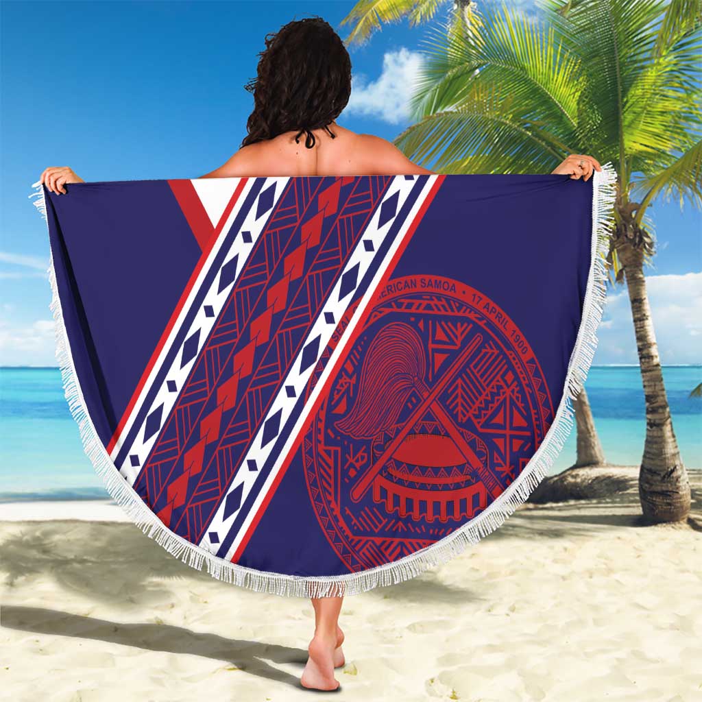 American Samoa Flag Day Beach Blanket Polynesian Tribal Tattoo Eagle Art