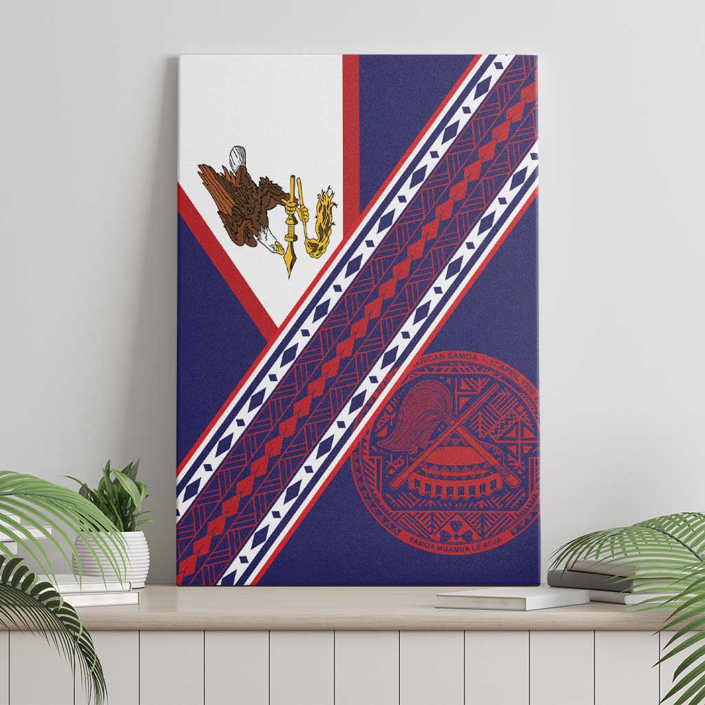 American Samoa Flag Day Canvas Wall Art Polynesian Tribal Tattoo Eagle Art
