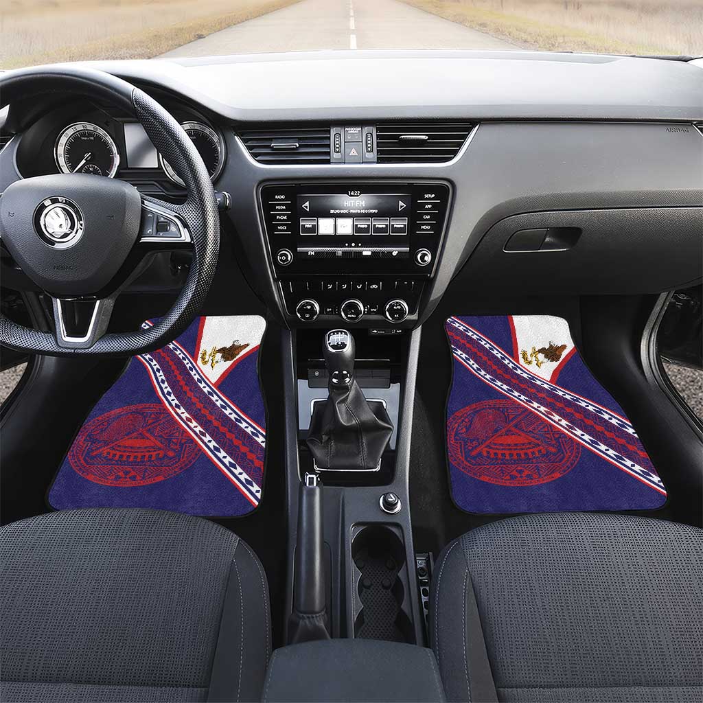 American Samoa Flag Day Car Mats Polynesian Tribal Tattoo Eagle Art