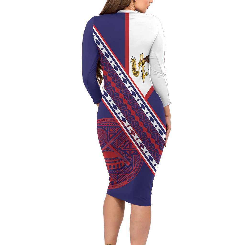 American Samoa Flag Day Family Matching Long Sleeve Bodycon Dress and Hawaiian Shirt Polynesian Tribal Tattoo Eagle Art LT19 - Polynesian Pride