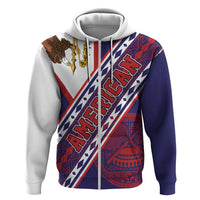 American Samoa Flag Day Hoodie Polynesian Tribal Tattoo Eagle Art
