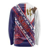 American Samoa Flag Day Long Sleeve Shirt Polynesian Tribal Tattoo Eagle Art