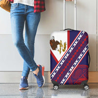 American Samoa Flag Day Luggage Cover Polynesian Tribal Tattoo Eagle Art