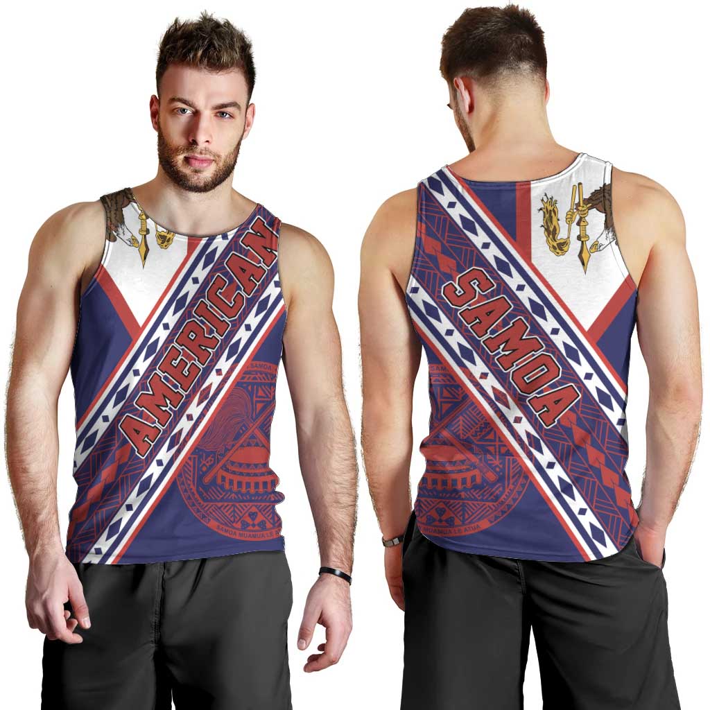 American Samoa Flag Day Men Tank Top Polynesian Tribal Tattoo Eagle Art