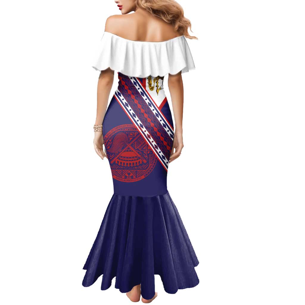 American Samoa Flag Day Mermaid Dress Polynesian Tribal Tattoo Eagle Art