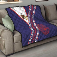 American Samoa Flag Day Quilt Polynesian Tribal Tattoo Eagle Art