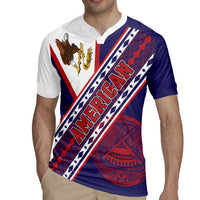 American Samoa Flag Day Rugby Jersey Polynesian Tribal Tattoo Eagle Art