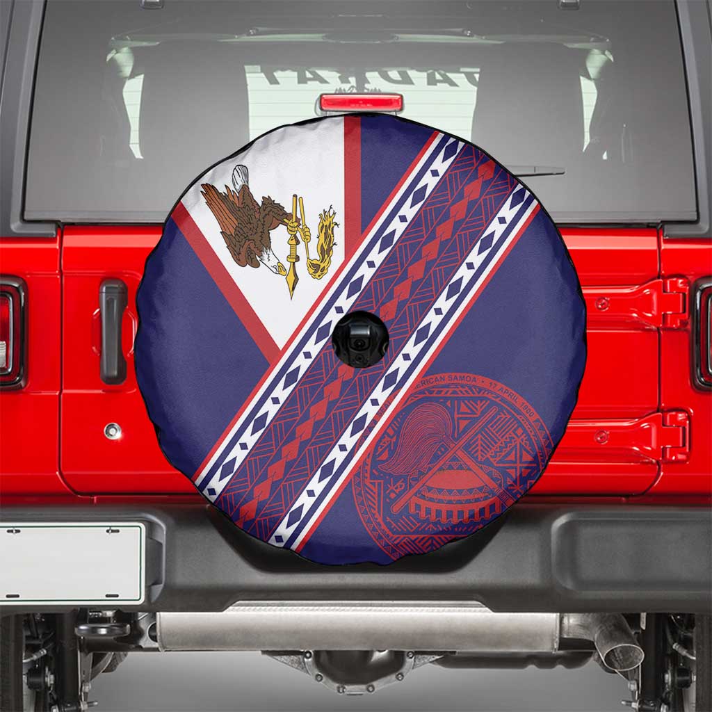 American Samoa Flag Day Spare Tire Cover Polynesian Tribal Tattoo Eagle Art