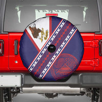 American Samoa Flag Day Spare Tire Cover Polynesian Tribal Tattoo Eagle Art