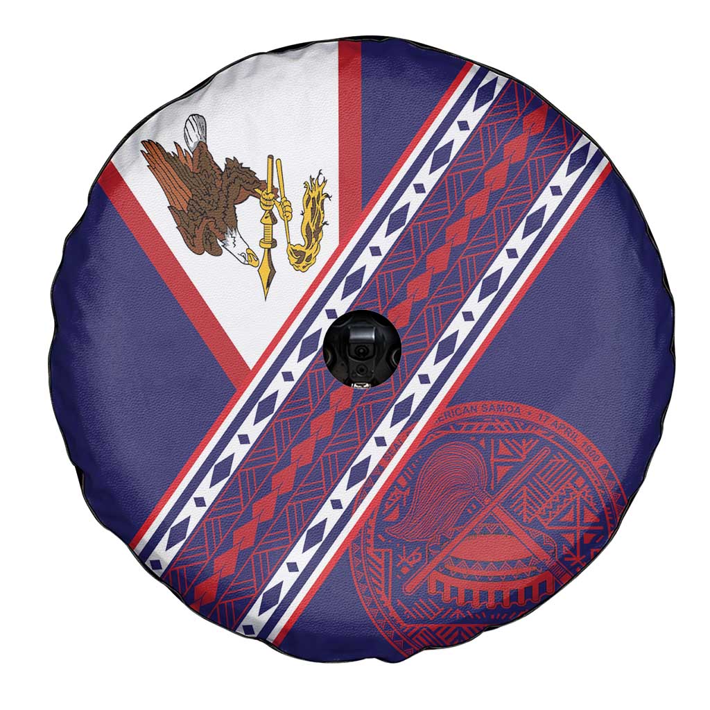 American Samoa Flag Day Spare Tire Cover Polynesian Tribal Tattoo Eagle Art