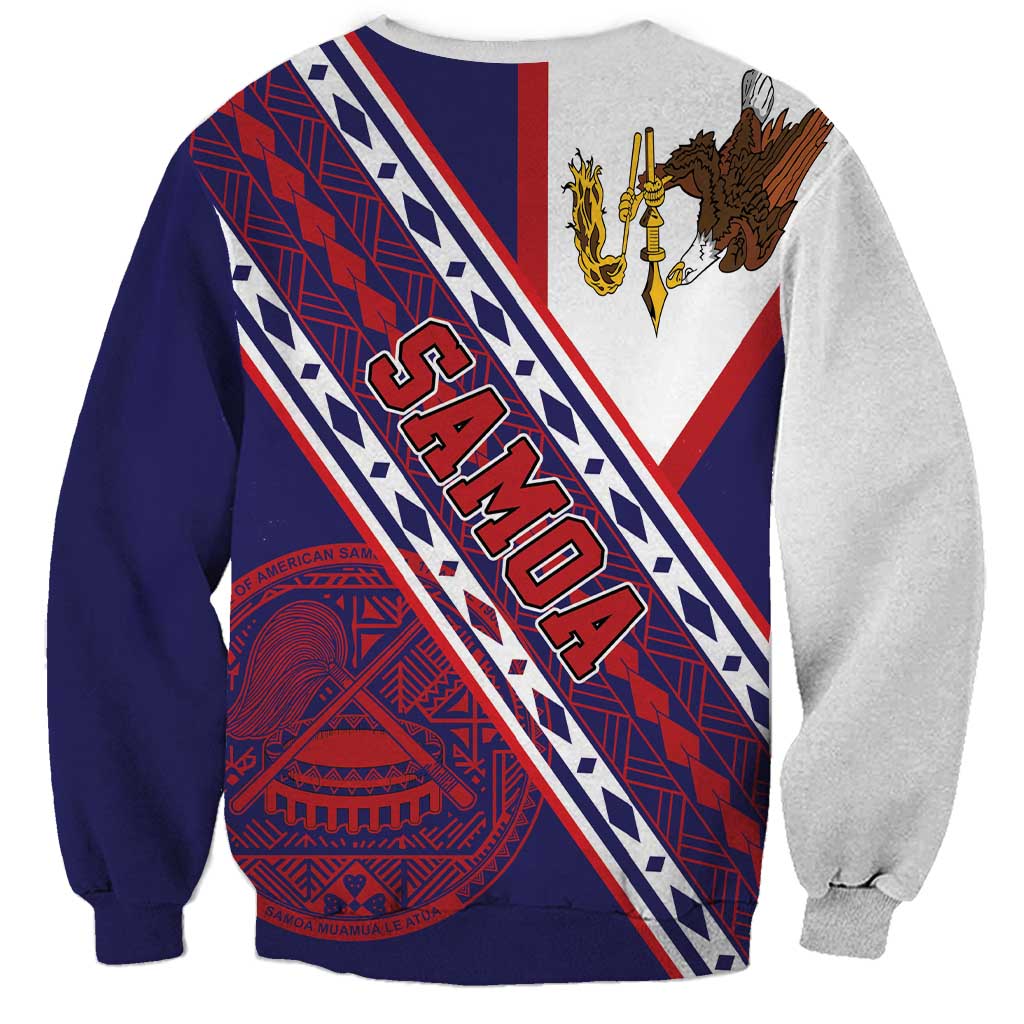 American Samoa Flag Day Sweatshirt Polynesian Tribal Tattoo Eagle Art