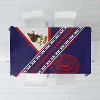 American Samoa Flag Day Tablecloth Polynesian Tribal Tattoo Eagle Art