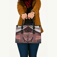 Aotearoa Iwi Ngapuhi Leather Bag Maori Kowhaiwhai Pattern LT19 - Polynesian Pride