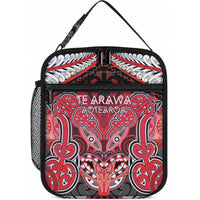 Aotearoa Iwi Te Arawa Lunch Bag Maori Kowhaiwhai Pattern LT19 10.2 × 8.3 × 4.3 inch Red - Polynesian Pride