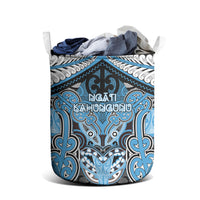 Aotearoa Iwi Ngati Kahungunu Laundry Basket Maori Kowhaiwhai Pattern LT19 - Polynesian Pride