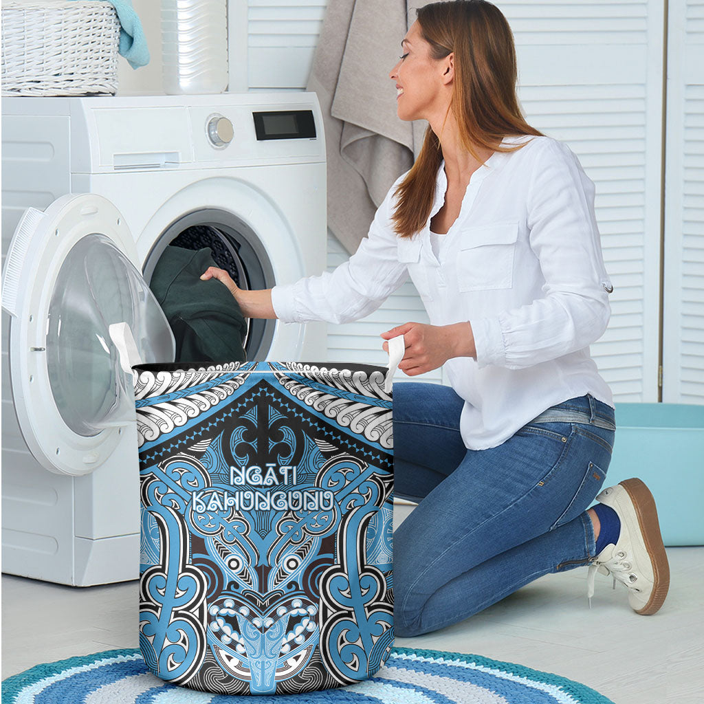 Aotearoa Iwi Ngati Kahungunu Laundry Basket Maori Kowhaiwhai Pattern LT19 - Polynesian Pride
