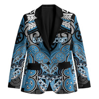Aotearoa Iwi Ngati Kahungunu Personalised Blazer Maori Kowhaiwhai Pattern LT19 Unisex Blue - Polynesian Pride