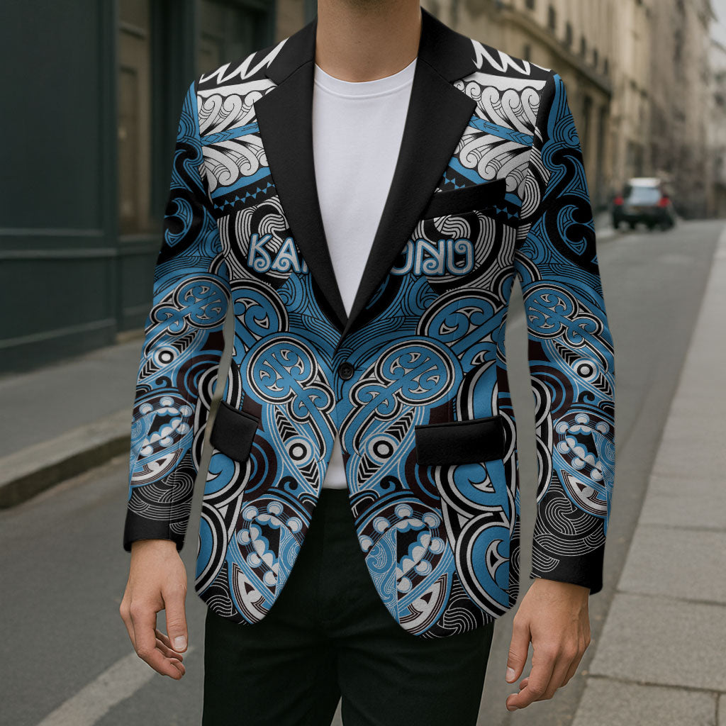 Aotearoa Iwi Ngati Kahungunu Personalised Blazer Maori Kowhaiwhai Pattern LT19 - Polynesian Pride