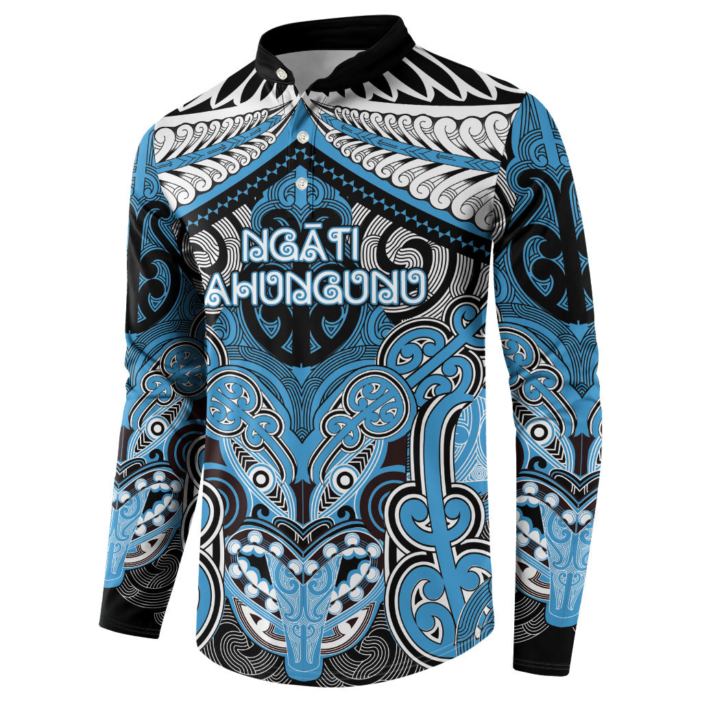 Aotearoa Iwi Ngati Kahungunu Personalised Button Sweatshirt Maori Kowhaiwhai Pattern LT19 - Polynesian Pride
