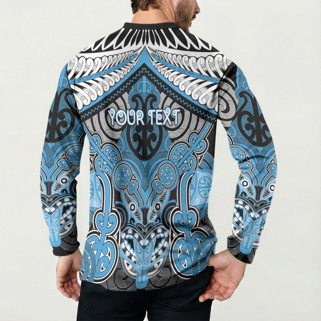 Aotearoa Iwi Ngati Kahungunu Personalised Button Sweatshirt Maori Kowhaiwhai Pattern LT19 - Polynesian Pride
