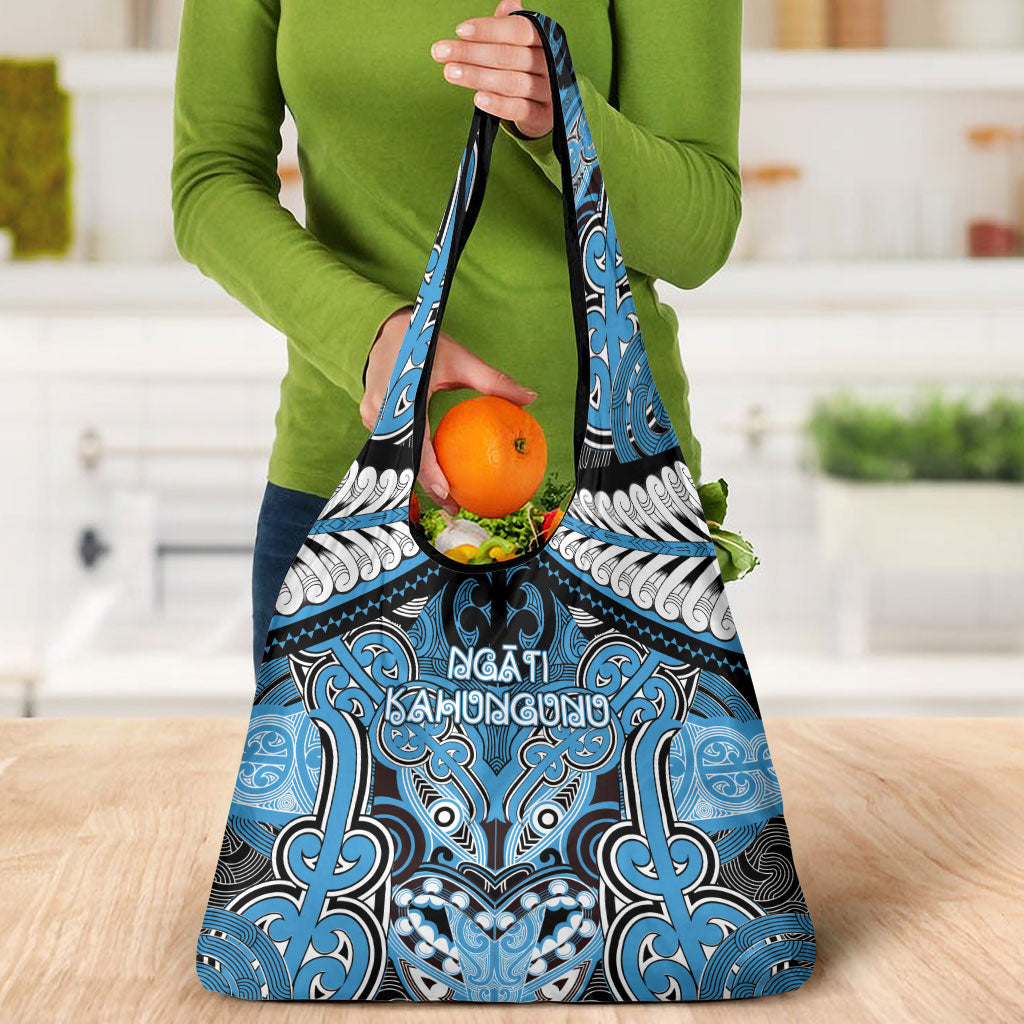 Aotearoa Iwi Ngati Kahungunu Grocery Bag Maori Kowhaiwhai Pattern LT19 - Polynesian Pride
